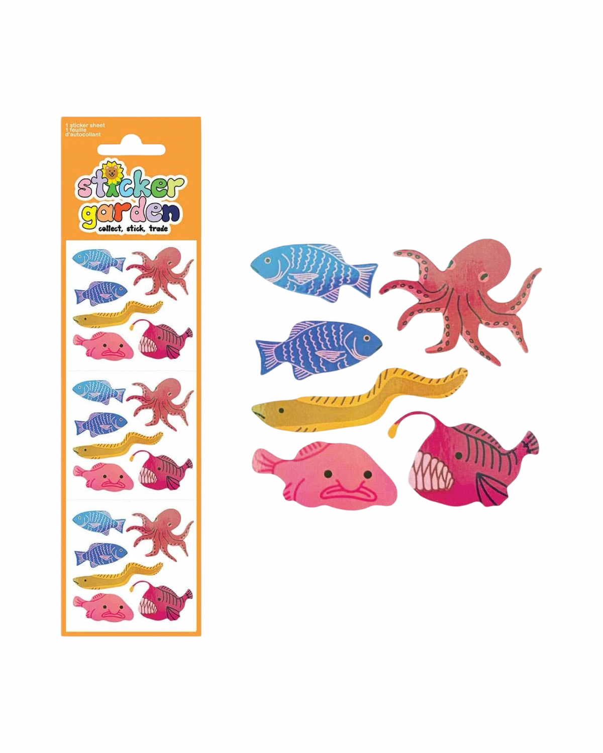 Halloween Sea Creatures Sticker Sheet