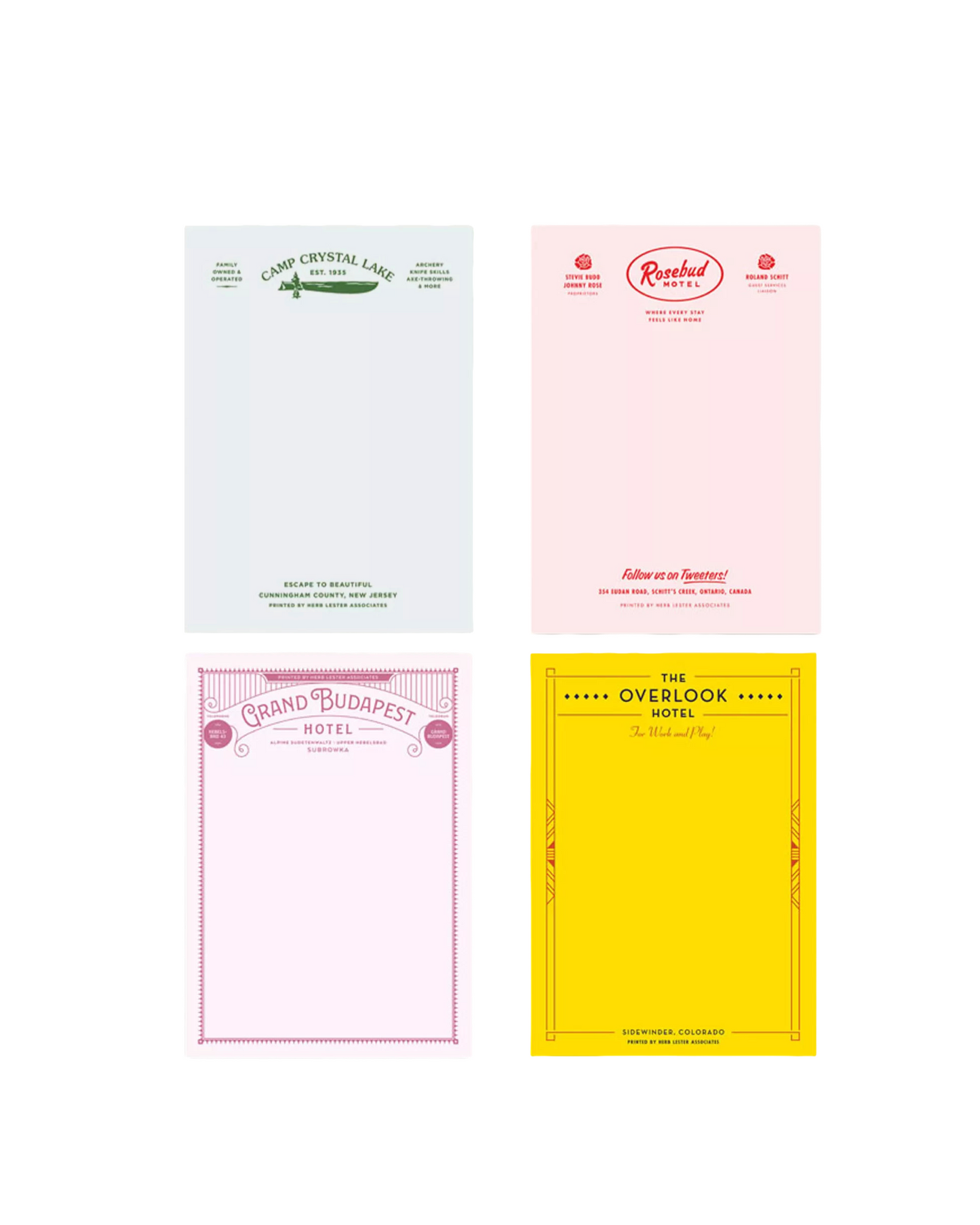 Fictional Hotel Notepads