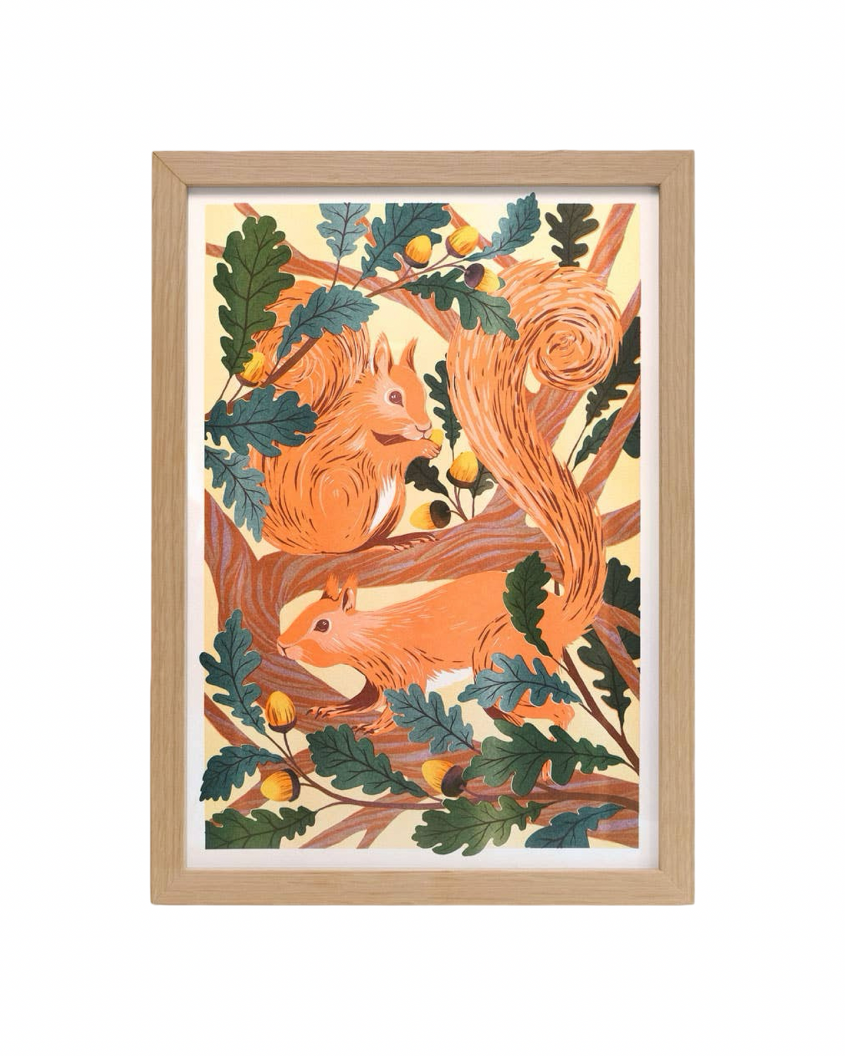 Red Squirrels A3 Risograph Print
