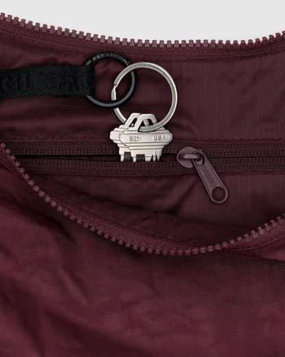 Mahogany Medium Nylon Crescent Baggu