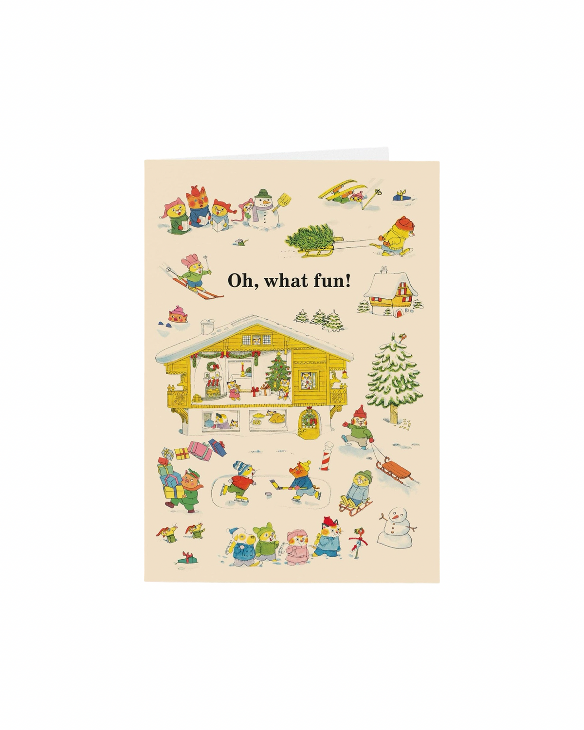 O What Fun Richard Scarry Mini Christmas Card