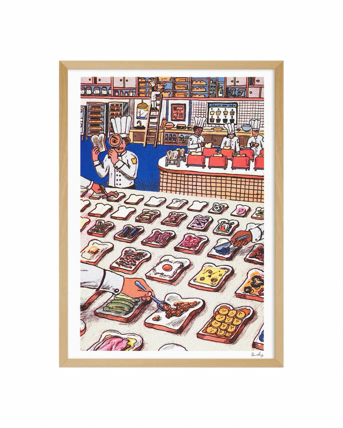 David Huang - If I Run A Toast Restaurant A3 Print