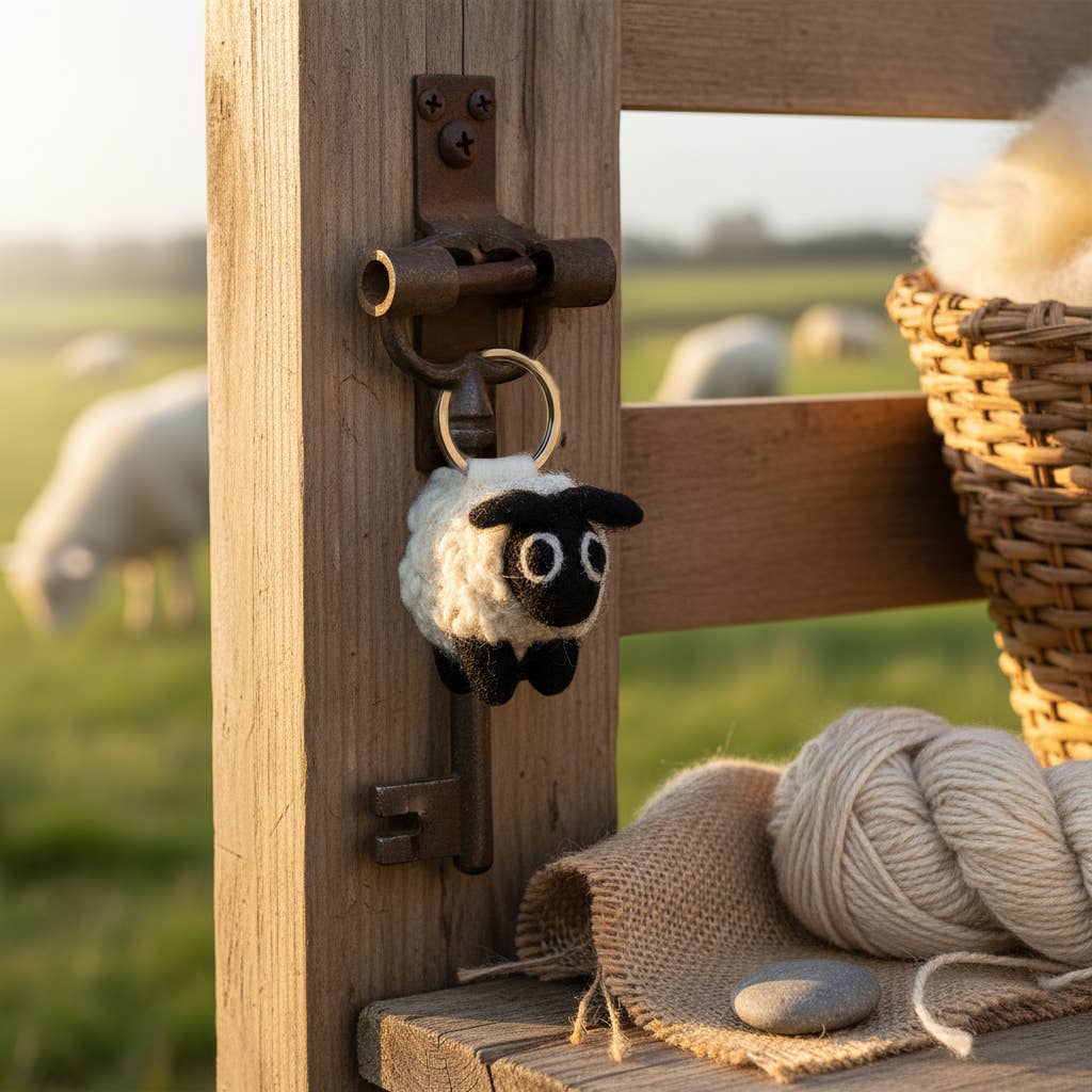 Sheep Felt Keyring