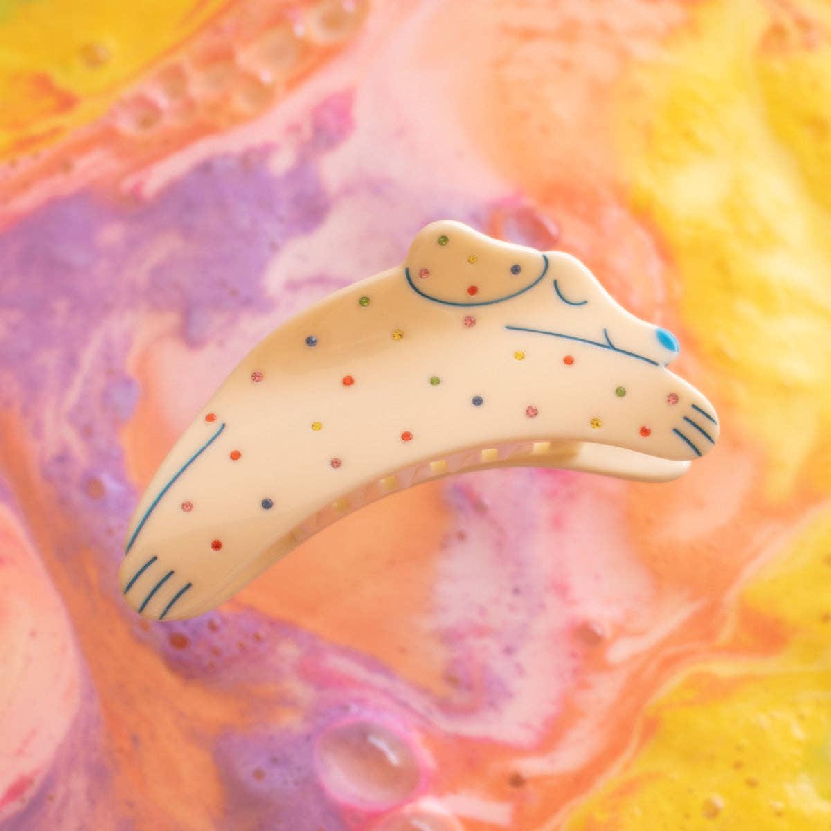 Rainbow Puppy Hair Claw