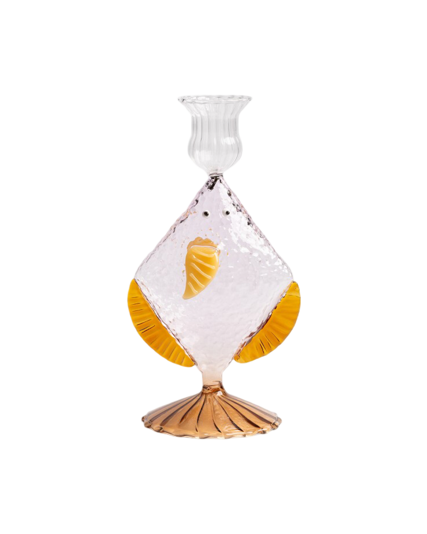 Glass Fish Candle Holder - Pink