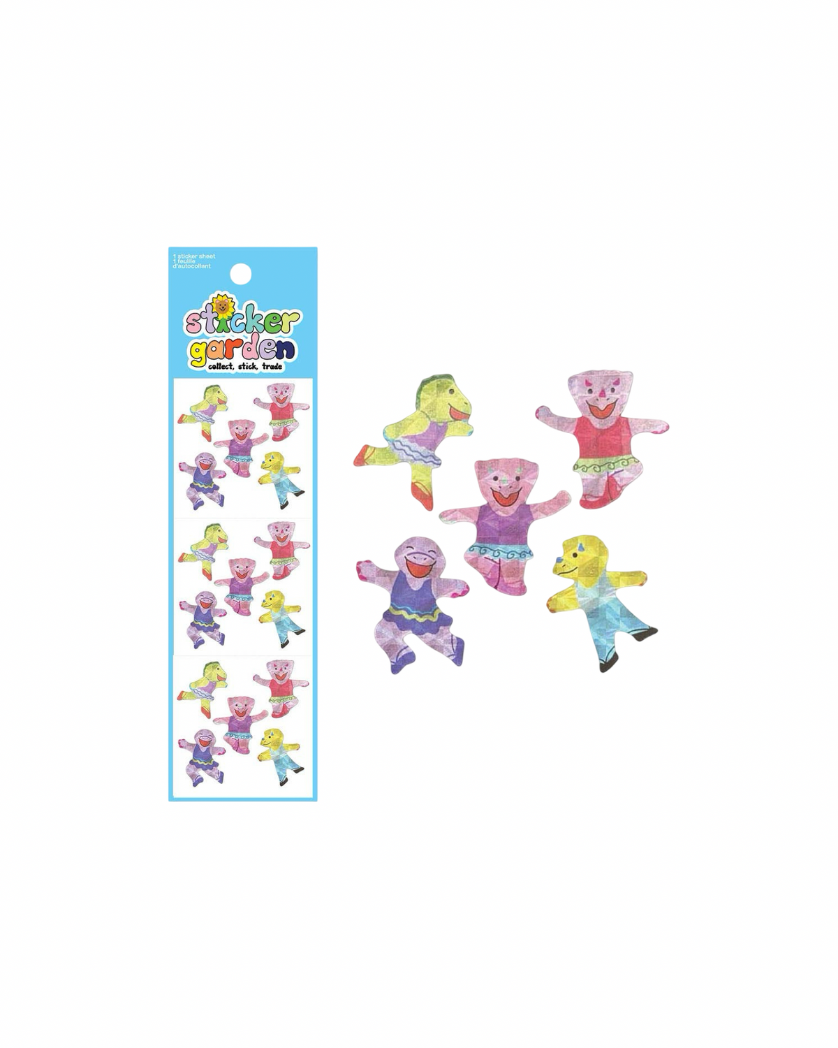 Ballerina Dinosaur Sticker Sheet