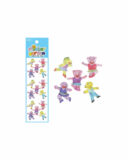 Ballerina Dinosaur Sticker Sheet