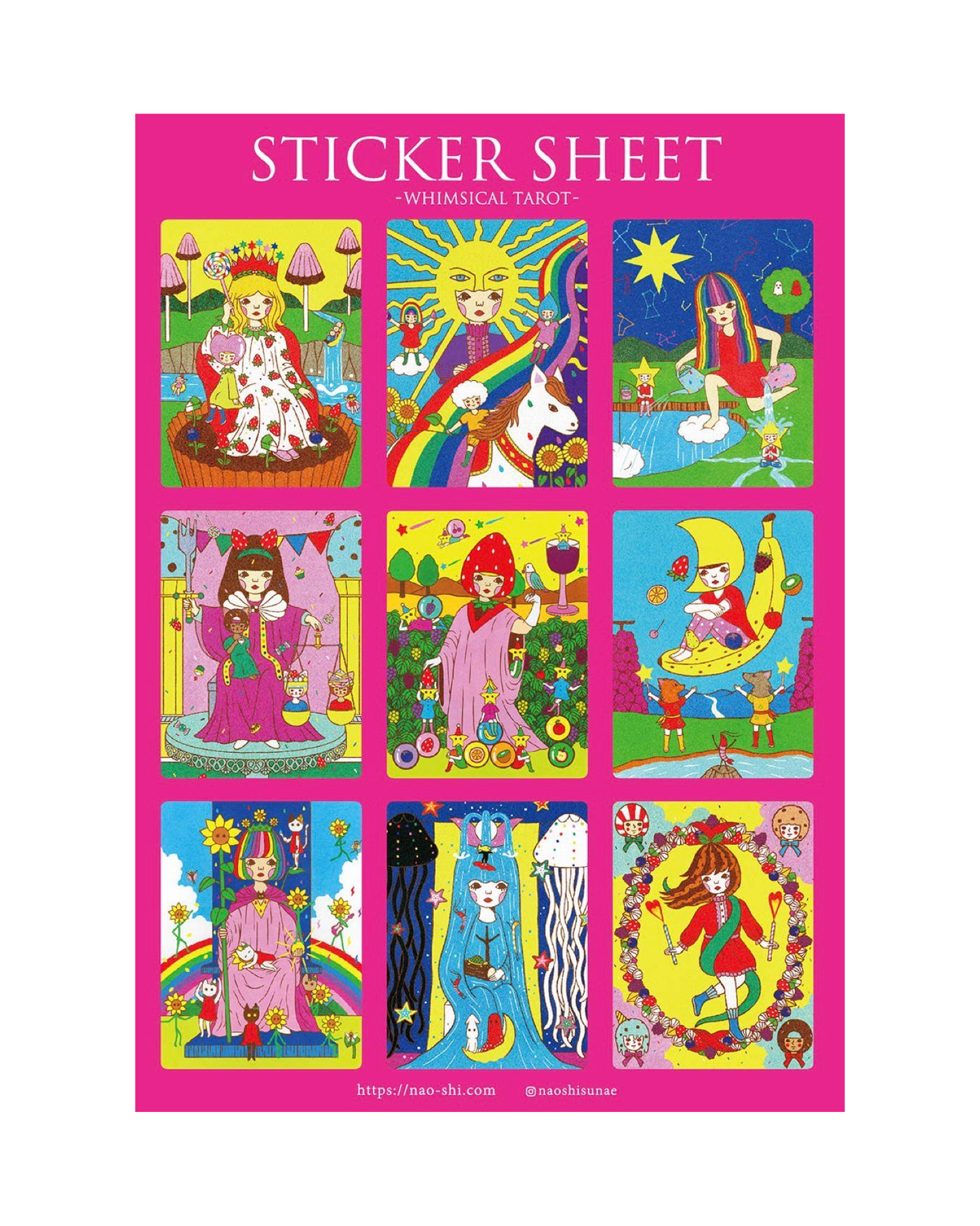 Whimsical Tarot Sticker Sheet