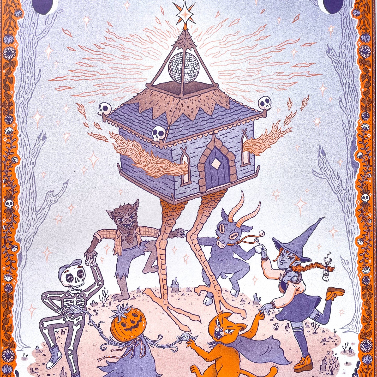 Yaga’s House A3 Riso Print