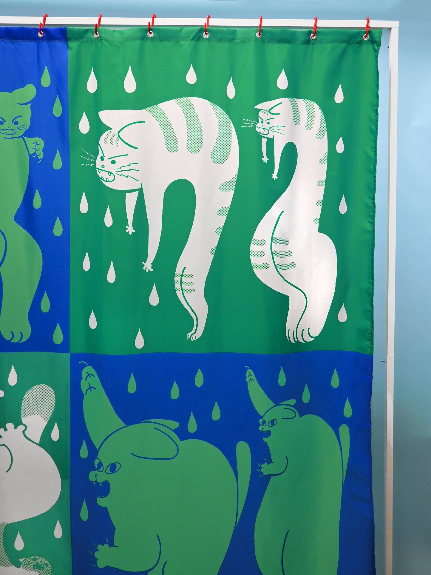 "DRY CATS" Shower curtain