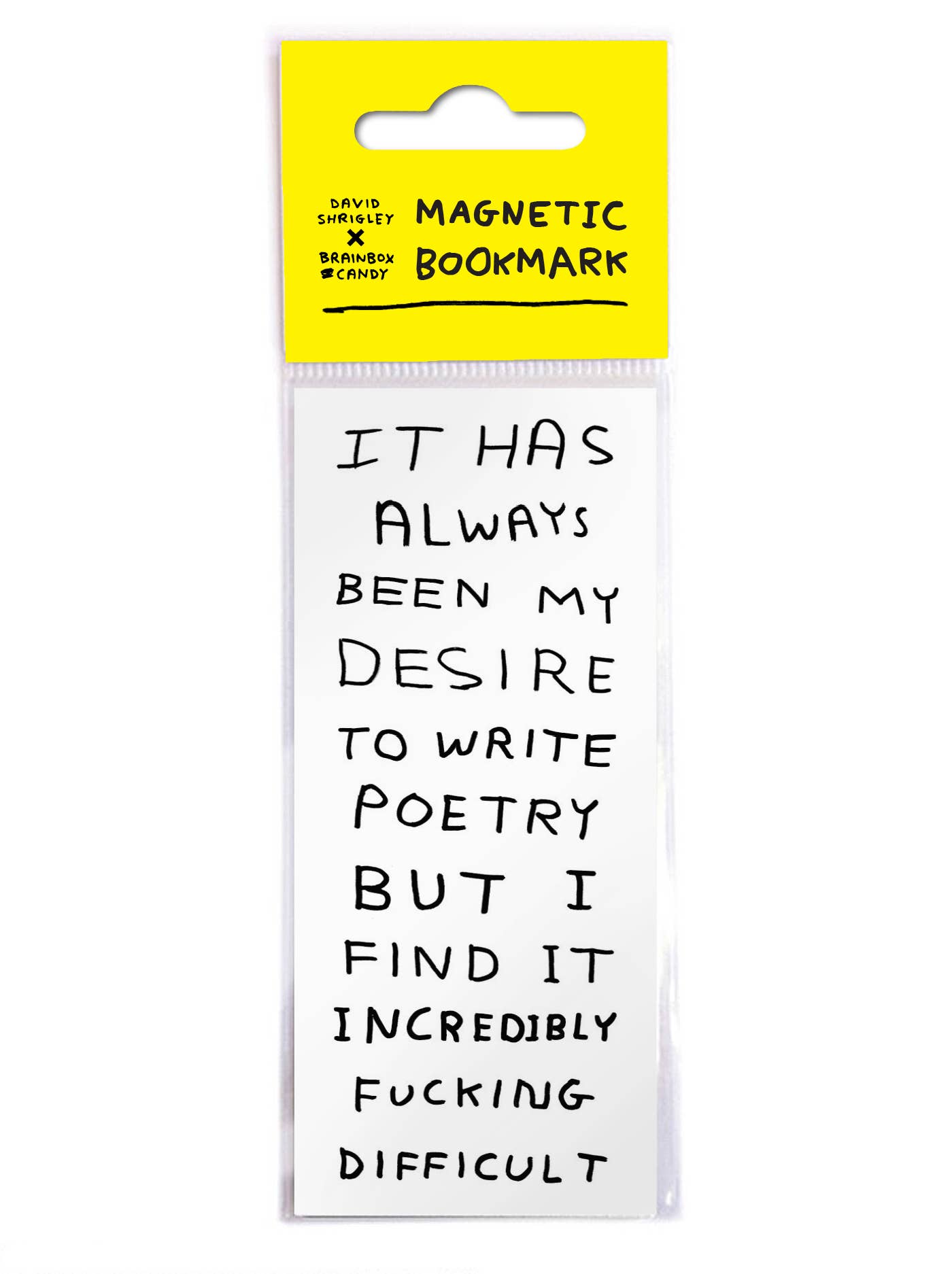 Write Poetry - David Shrigley Magnetic Bookmark
