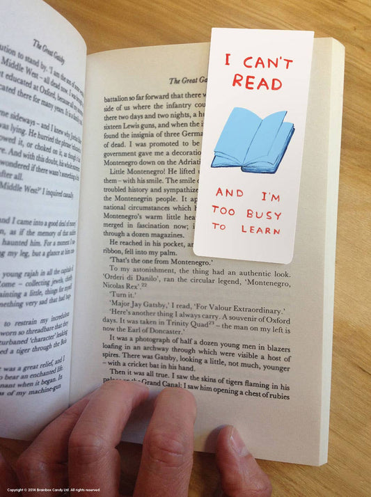 I Can't Read - Shrigley Magnetic Bookmark