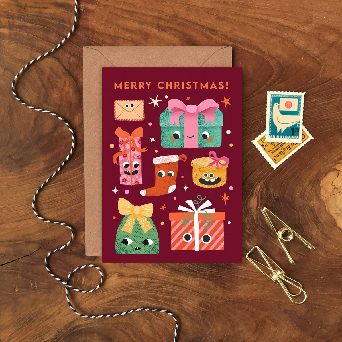 Funny Faces - Box of 8 Christmas Cards