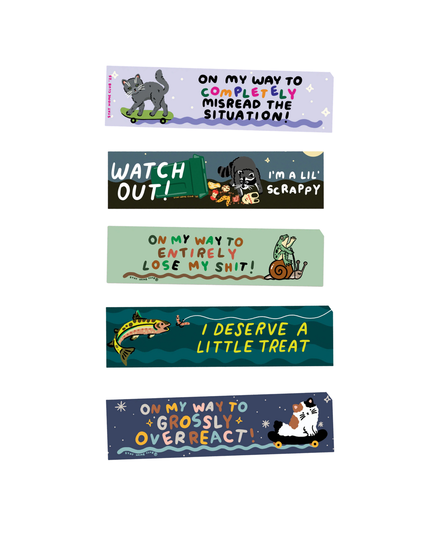 Stay Home Club Bumper Stickers