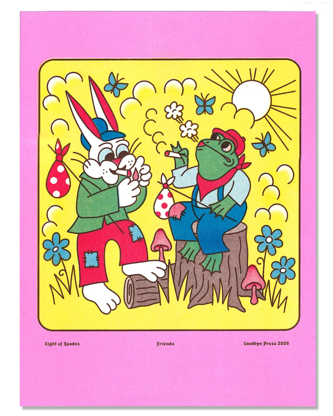 Friends Riso Poster by Eight Of Spades