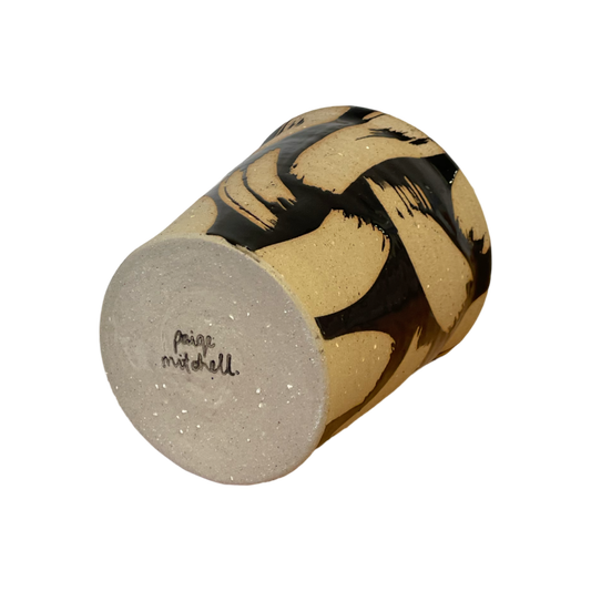 Brush Stroke Pot Black