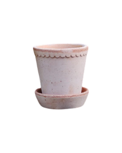 Helena Pot With Saucer - Rose