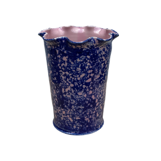 Cobalt Sponged Vase - Small - Pink