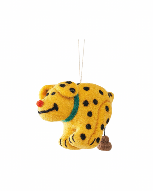 Len, Pooping Dog Felt Decoration