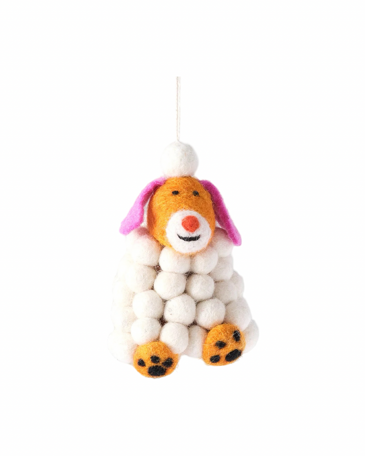 Minu, Snowball Dog Felt Decoration