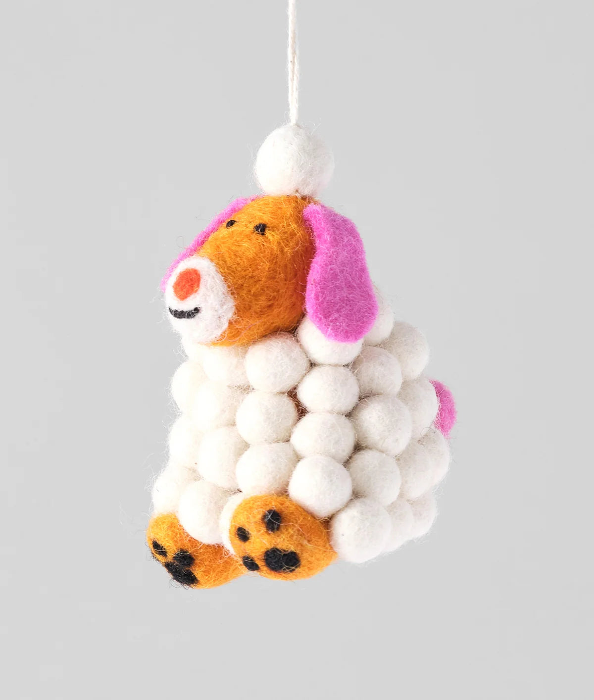 Minu, Snowball Dog Felt Decoration