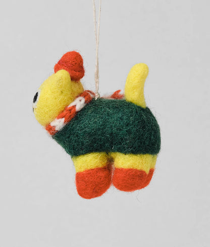 Hans, Cat in Winter Clothes Felt Decoration