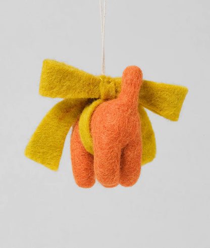 Bonnie, Cat in Ribbon Felt Decoration