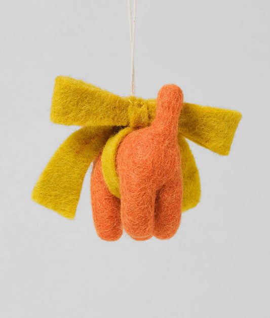 Bonnie, Cat in Ribbon Felt Decoration