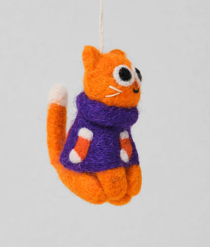 Esther, Cat with Jumper  Felt Decoration
