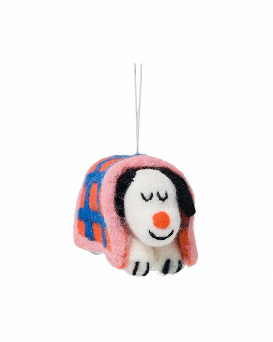 Mimi, Dog Under Blanket Felt Decoration