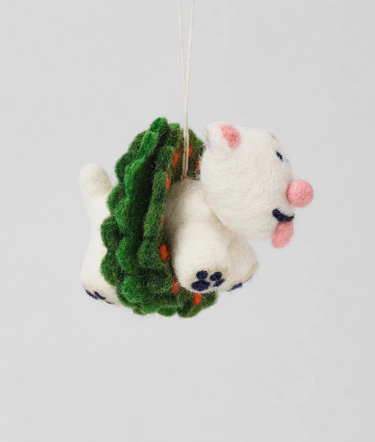 Spud Dog in Wreath Felt Decoration