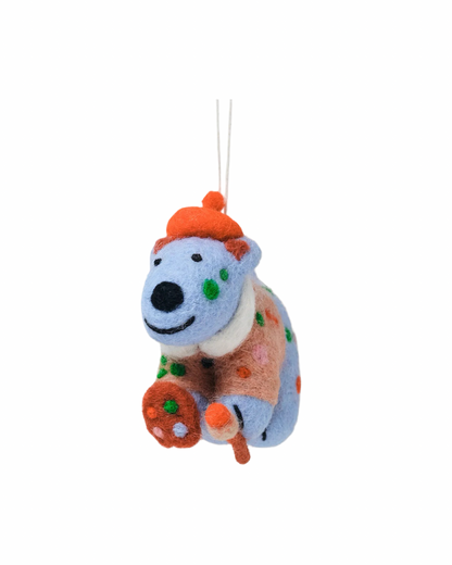 Jackson, Artist Dog Felt Decoration
