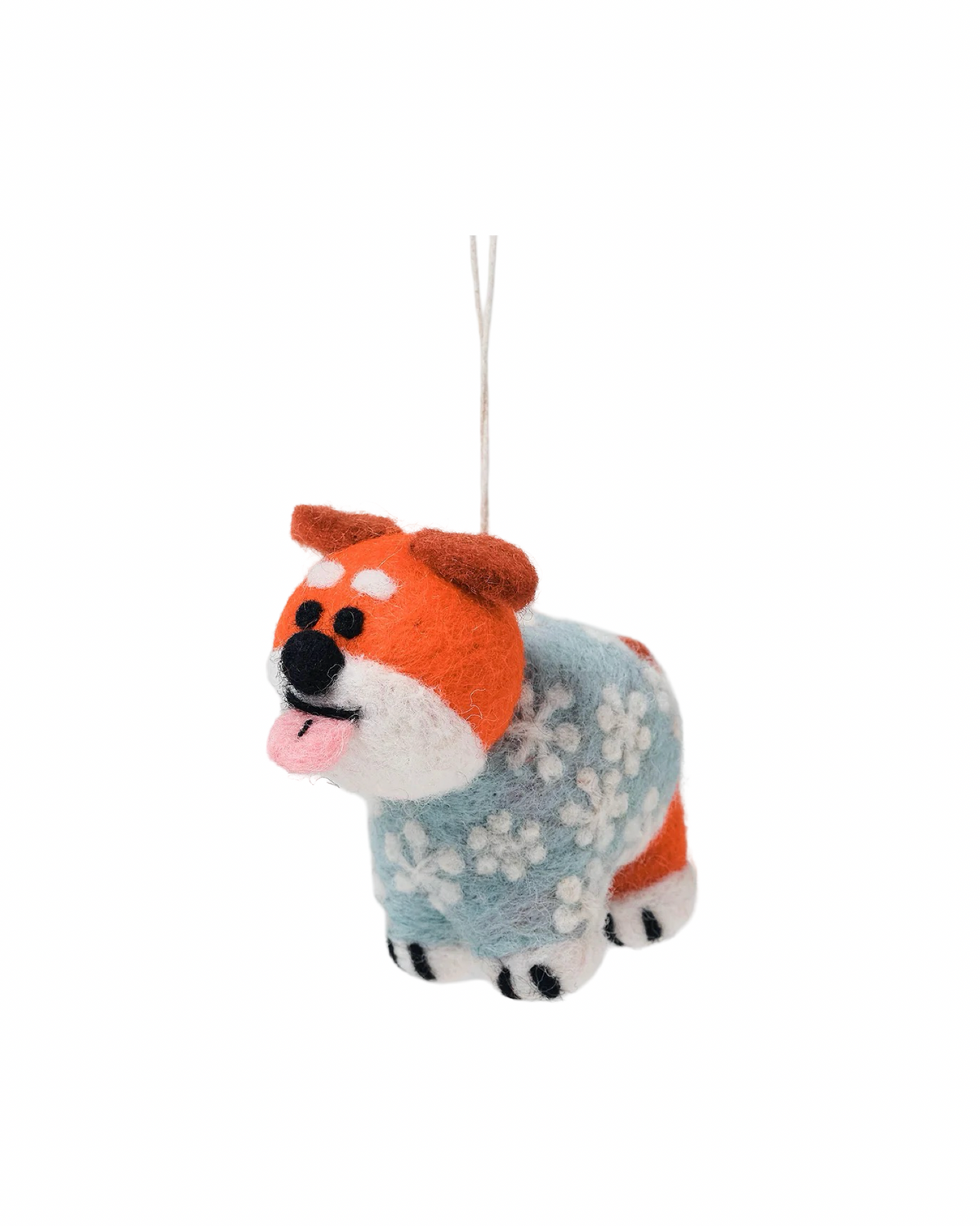 Suki, Dog in Snowflake Jumper Felt Decoration