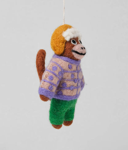 Monkey Felt Decoration