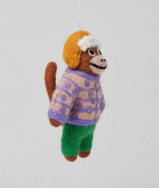 Monkey Felt Decoration