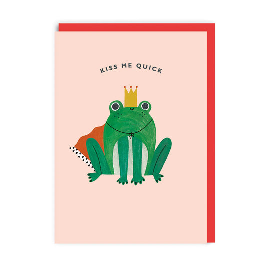 Kiss Me Quick Frog Card