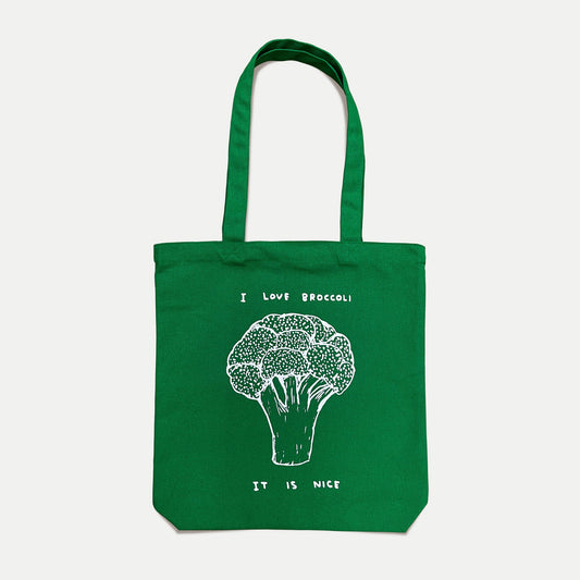 David Shrigley : I Love Broccoli Tote
