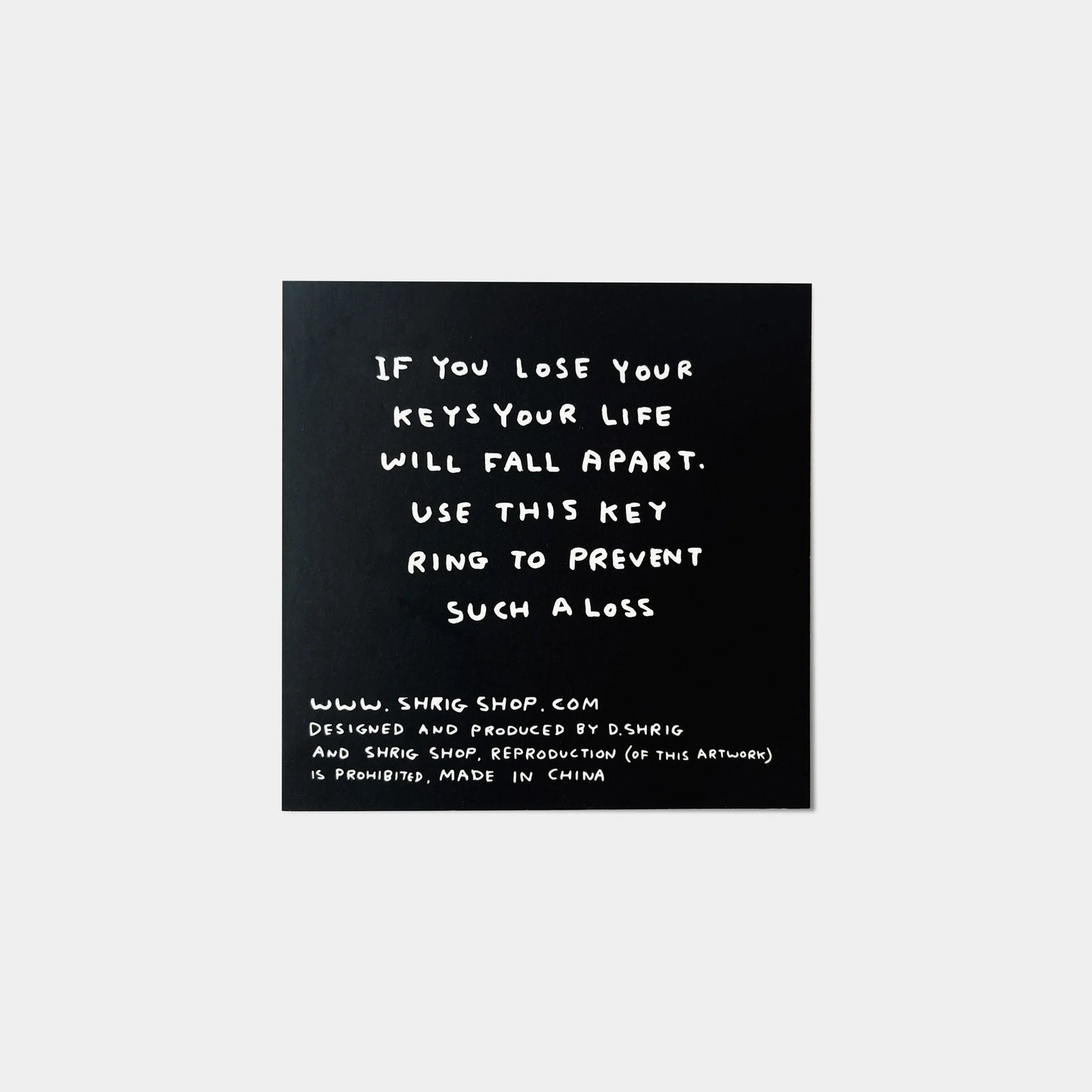 David Shrigley: To Hell With It Everything Keyring