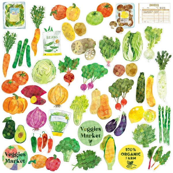 Mini Vegetable Sticker Box