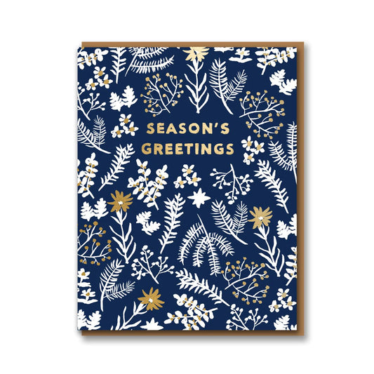 Winter Garden Seasons Greetings Christmas Card