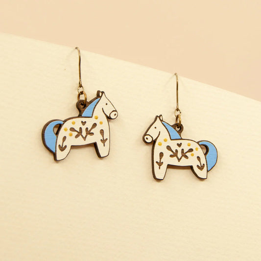 Folk Horse Hook Earrings