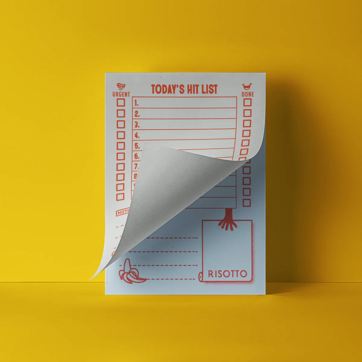 HIT LIST : To Do List Notepad in Two Tone Colours