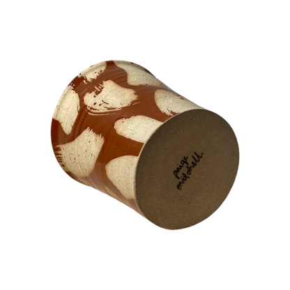 Brown Brush Stroke Pot