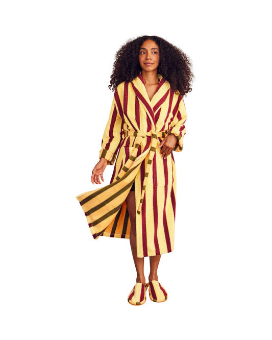 Ginkgo Stripe Bathrobe