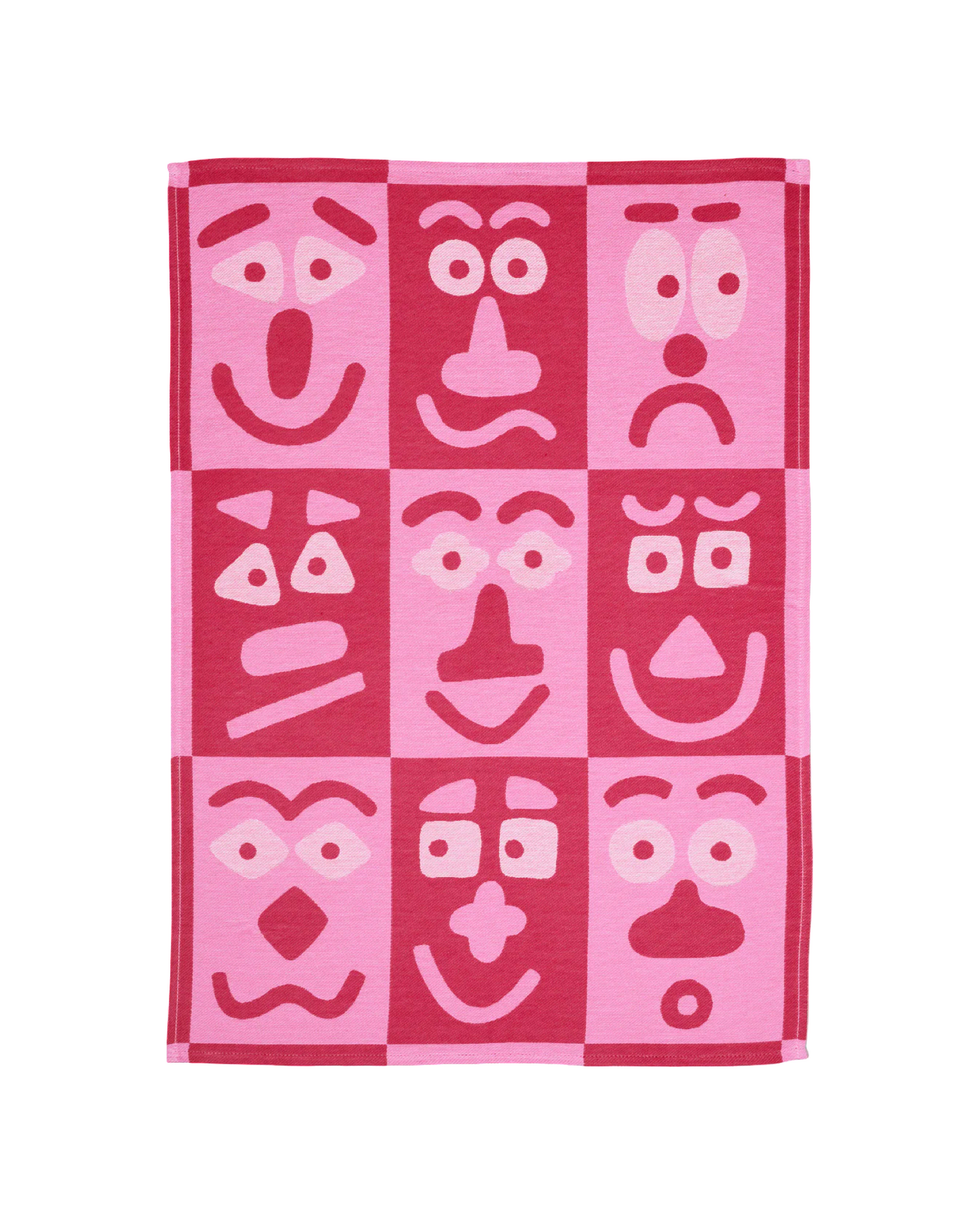 Pink Making Faces Tea Towel