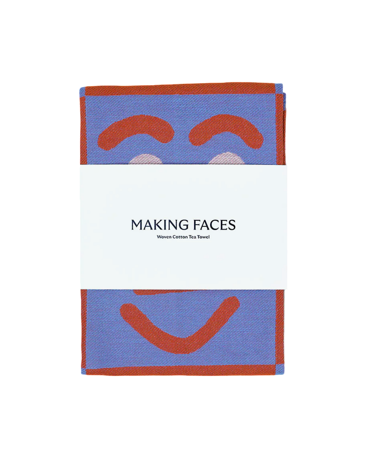 Blue Making Faces Tea Towel