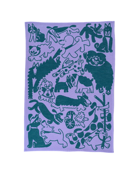 Dogs Day Out Tea Towel
