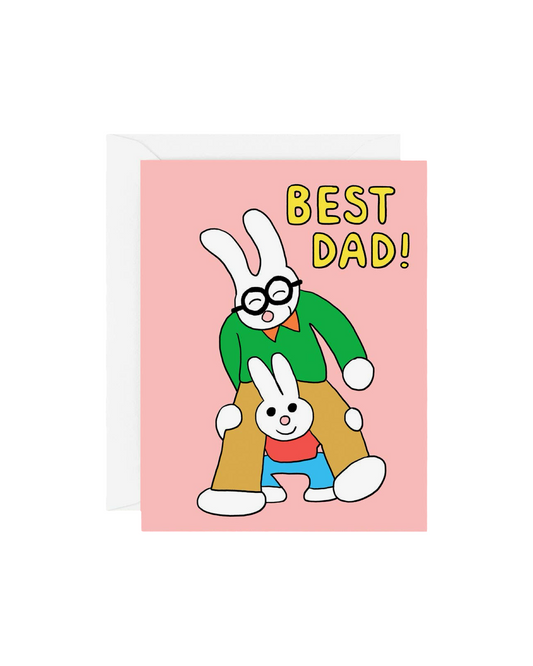 Best Dad Rabbits Father's Day Card