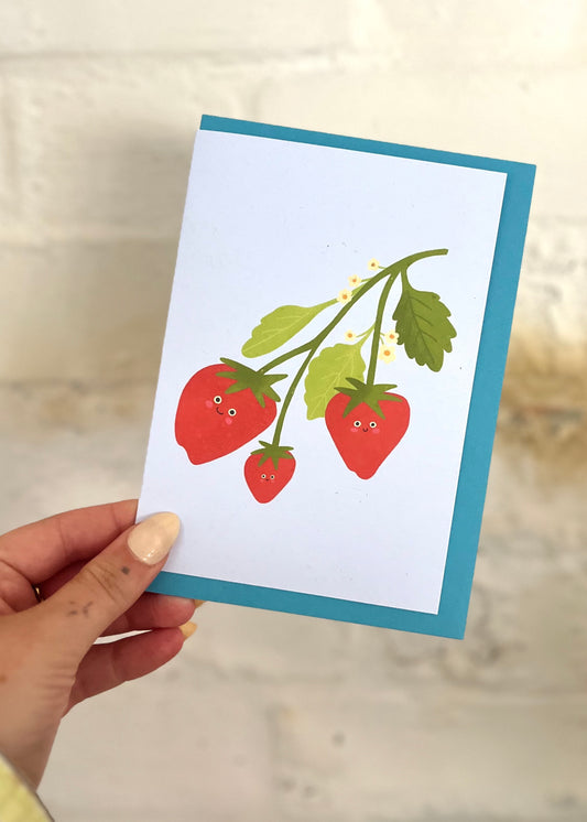 Strawberry Baby Art Card