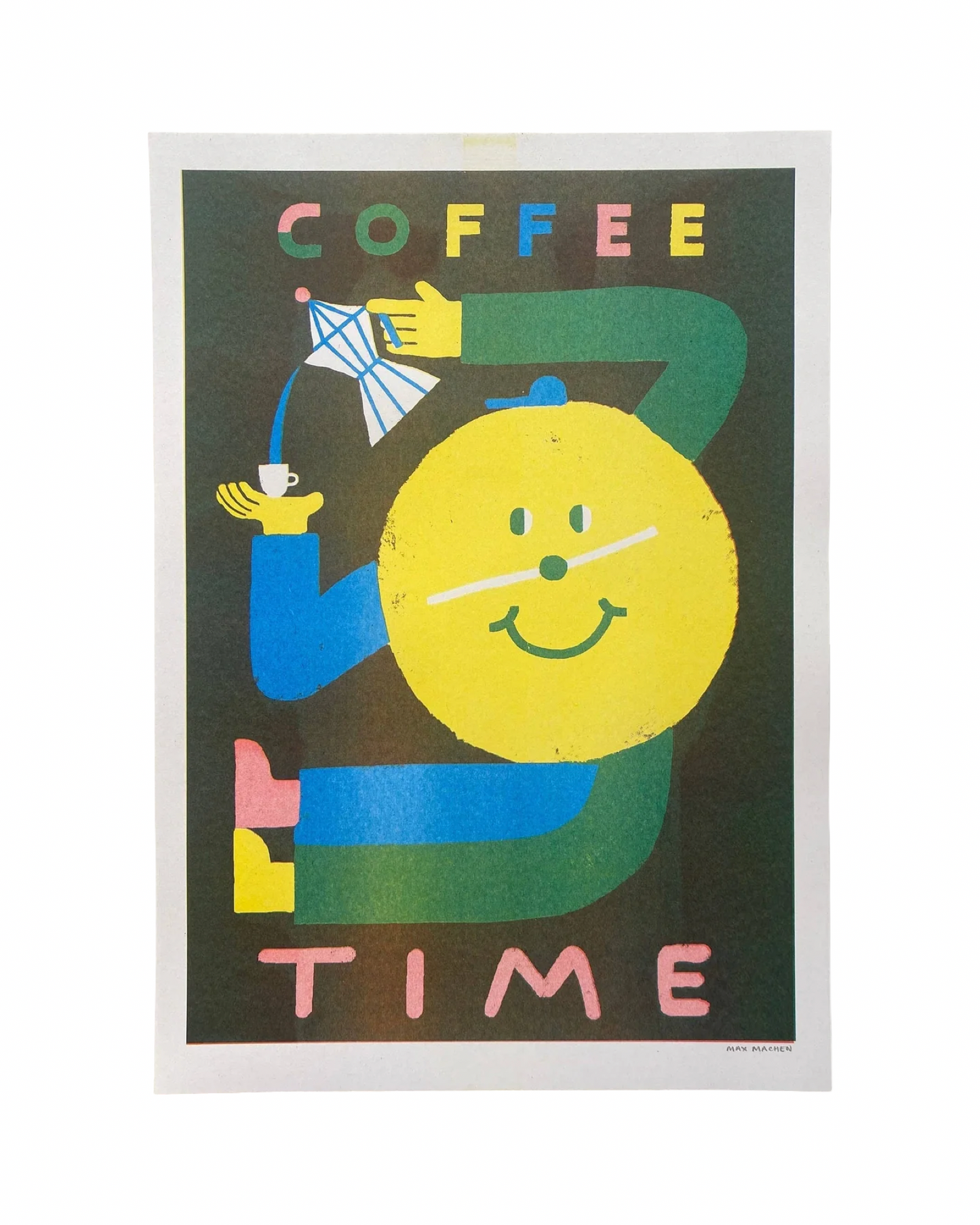 Coffee Time! Risograph A3 Riso Print